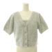 f-zf-chiko ансамбль вязаный мохнатый кардиган безрукавка cut and sewn F серебряный цвет серый /MI #MA женский 