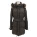  Le souk Le souk пуховик мех енота колено длина 38 чай Brown /FF #YHS1 женский 