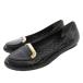  Tory Burch TORY BURCH стеганое полотно эмаль плоская обувь туфли-лодочки 5M чёрный черный /OB #IBO104 женский 