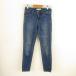  Uniqlo UNIQLO Denim брюки джинсы длинный обтягивающий стрейч синий 22 *T164 женский 
