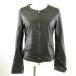  Capri shoe rema-juCAPRICIEUX LE'MAGE Ram leather jacket long sleeve no color Zip up black *T386 lady's 