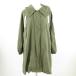  Zara Basic ZARA BASIC нейлон жакет Parker Zip выше длинный длинный рукав хаки зеленый XS *A134 женский 