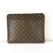  Louis Vuitton LOUIS VUITTON монограмма мака sa- Portfolio ручная сумочка сцепление M40301 чай *A874 мужской 