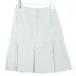  Natural Beauty NATURAL BEAUTY box pleated skirt knees under height cotton rayon M light blue kz4052 lady's 
