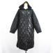  не использовался товар CHERI стеганое пальто внешний длинный рукав f- Delon g длина F черный *EKM женский 
