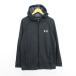  Under Armor 1295921 жакет тренировочный длинный рукав капот Zip выше холодный механизм Logo XL черный спорт одежда *EKM мужской 