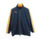  Puma PUMA джерси жакет длинный рукав Zip выше тень полоса Logo SS темно-синий × orange спорт одежда *EKM мужской 