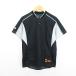  Descente DESCENTE DB-104M Baseball рубашка короткий рукав 2. кнопка Logo S черный × серебряный Baseball одежда *EKM мужской 