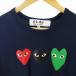 ���g�p�i �v���C�R���f�M�����\�� PLAY COMME des GARCONS AD2026 XL T�V���c ���� AZ-T186 3�A �n�[�g �v�����g �l�C�r�[ �� �R�b�g�� Cot �֘A�摜2