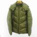  Aigle AIGLE down jacket Logo embroidery nylon long sleeve green khaki L 0330 #GY09 men's 