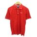  Nike NIKE прекрасный товар рубашка-поло окантовка swoshu Logo принт короткий рукав M красный красный 1015 #YHS6 мужской 
