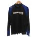  New balance NEW BALANCE прекрасный товар с высоким воротником cut and sewn L чёрный черный синий голубой длинный рукав la gran рукав /NL #OFP1 мужской 