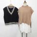 chi koma i клей чай ансамбль лучший 2 шт. комплект вязаный лучший с высоким воротником лента внутренний блуза бежевый белый чёрный F M женский 