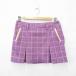  Adidas adidas TaylorMade юбка Golf спорт одежда стрейч плиссировать в клетку фиолетовый лиловый M женский 
