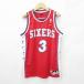  Nike NIKE NBA SIXERS IVERSON корзина спортивная одежда игра рубашка майка Vintage красный белый синий красный белый голубой L