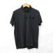  Under Armor UNDER ARMOUR рубашка-поло Golf спорт одежда короткий рукав кнопка down Logo чёрный черный LG мужской 