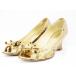  Johnny Moke JOHNNY MOKE туфли-лодочки открытый tu Wedge подошва кожа 37 Gold женский 