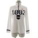  Le Coq s Porte .fle coq sportif GOLF COLLECTION cut and sewn длинный рукав с высоким воротником половина Zip Logo вышивка принт белый темно-синий orange L