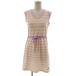  New balance NEW BALANCE One-piece безрукавка колено длина окантовка V шея розовый слоновая кость лиловый фиолетовый M женский 