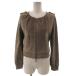  Indivi INDIVI jacket no color leather pig leather Zip up gray ju40 lady's 