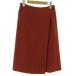  Zara to черновой . look ZARA Trafaluc брюки гаучо брюки широкий LAP style талия резина оттенок коричневого красный чай кирпич цвет XS