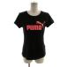 Puma PUMA футболка короткий рукав Logo принт хлопок черный чёрный флуоресценция розовый M женский 