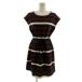  L ELLE One-piece одежда для беременных French рукав midi длина лента ремень шерсть . сделано в Японии окантовка темно-синий красный бежевый M-L