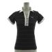  Puma PUMA GOLF рубашка-поло Skipper цвет переключатель . Logo принт короткий рукав хлопок . сделано в Японии точка рисунок черный чёрный серый белый M