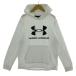  Under Armor UNDER ARMOUR спорт стиль Terry большой Logo f-ti-1353577 тренировочный длинный рукав хлопок . белый чёрный M