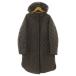 s wing swing SWINSWING стеганое полотно f-teto пальто SC202H4 с хлопком двойной Zip трубчатая обводка кромка разрез Brown чай 40