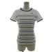  ellesse ellesse Short рукав p Ractis Crew футболка EW08110 Logo вышивка . пот скорость .. стрейч мульти- окантовка белый M