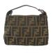  Fendi FENDI Zucca рисунок косметичка Mini ручная сумочка 2305 26580 008 парусина кожа Brown чай женский 