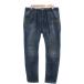  Yanuk YANUK Denim брюки джинсы draw -тактный кольцо талия резина повреждение обработка индиго голубой /YJ #GY66 мужской 