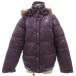  Converse CONVERSE с хлопком жакет L фиолетовый лиловый длинный рукав с мехом капот ребра вязаный воротник /SC #ECF001 женский 