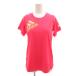 Adidas adidas прекрасный товар футболка M розовый Logo принт раунд шея короткий рукав /SJ #ECF004 женский 