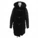  Tommy Hilfiger TOMMY HILFIGER полупальто "даффл коут" шерсть M чёрный черный с мехом капот стеганое полотно рукав с хлопком /YF #ECG005