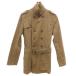  M ke- Michel Klein Homme MK MICHEL KLEIN HOMME тренчкот половина длина 46 чай Brown двойной breast воротник ремень Epo let 