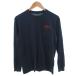  The North Face длинный рукав flash сухой цветок Logo чай мужской tops футболка с длинным рукавом вышивка long T S темно-синий цветочный принт вышивка /TL