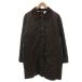  Donna Karan New York DKNY прекрасный товар пальто с отложным воротником постоянный цвет воротник кожа подкладка имеется S Brown /MX мужской 