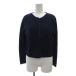  Barneys New York BARNEYS NEW YORK ансамбль вязаный кардиган свитер темно-синий темно-синий раунд шея длинный рукав кнопка останавливать 