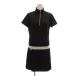  Calvin Klein Golf Calvin Klein golf One-piece короткий рукав половина Zip колено длина плиссировать M чёрный черный /NU #ECG007 женский 