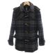  Tommy Hilfiger TOMMY HILFIGER полупальто "даффл коут" S кривошип кнопка средний длина tartan в клетку с капюшоном . многоцветный /YF