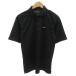  Nike Golf NIKE GOLF прекрасный товар рубашка-поло Logo вышивка короткий рукав M чёрный черный /NL #ECF009