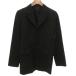  franc доллар FLANDRE tailored jacket M чёрный черный шерсть полоса рисунок одиночный breast длинный рукав /SC #ECF009 мужской 