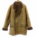 JAMPANO мутоновое пальто che Starbo a Short средний кожа XL бежевый чай цвет Brown /AQ #GY31 мужской 