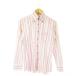  Burberry Black Label BURBERRY BLACK LABEL рубашка Y рубашка кнопка down длинный рукав полоса общий рисунок Logo вышивка 2 M розовый 