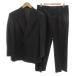  мужской Bigi MEN'S BIGI костюм выставить жакет брюки полоса шерсть L чёрный черный /FF #GY44 мужской 
