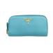  Prada PRADA 1M0604 6 полосный чехол для ключей safia-no кожа раунд застежка-молния Logo синий голубой #GY19 /MQ #OH женский 
