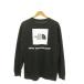  The North Face THE NORTH FACE футболка L чёрный черный Logo принт длинный рукав вырез лодочкой /MN32 #GY01 мужской 