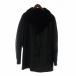 ko Rene задний -niCorneliani мутоновое пальто шерсть кожа ягненка длинный рукав средний Logo 52 XL чёрный черный #GY18 /MQ мужской 